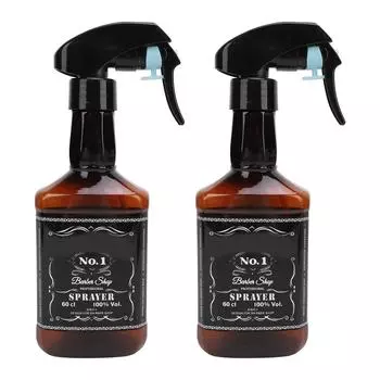 2pcs Barber Mister Spray Bottle 600ml Adjustable Spray Storage Container Salon Spray Bottle for Hair