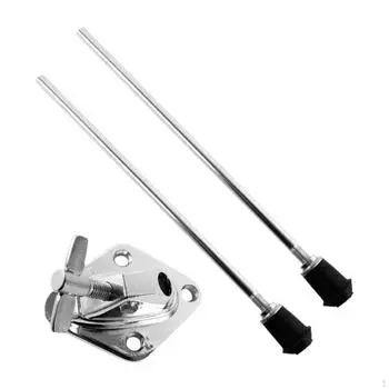 2Pcs Bass Drum Legs with Mount Bases Bracket Feet for Precussion Instrument