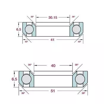 2pcs Bicycle Headset 30.15x40x6.5/ 40x51x6.5mm Bicycle Accessories Hot Sale