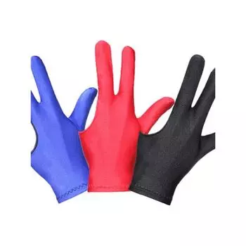 2pcs Billiard Gloves Three Finger Gloves Pool Gloves Open Finger Sweat Absorbent Soft Left Hand Billiard Gloves