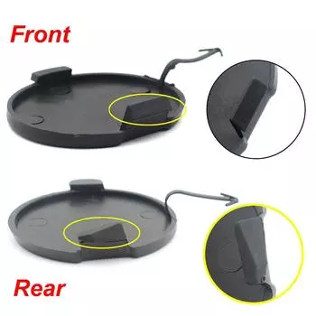 2PCS Black Front Rear Bumper Tow Hook Eye Cover For Mitsubishi Lancer 2008-2016