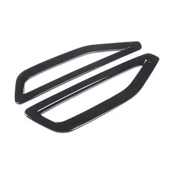 2Pcs Black Side Fender Air Vent Outlet Trim Cover Bezel For BMW X5 G05 2019-2022