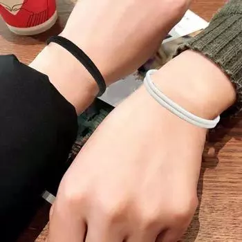 2 шт. черный, белый цвет ручной работы браслет для пары регулируемая веревка браслеты дружбы на день рождения D красный