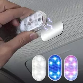 2PCS Bread Light Trunk LED Foot Light Magnetic Touch Light Car LED Interior Light Car Roof Lighting синий