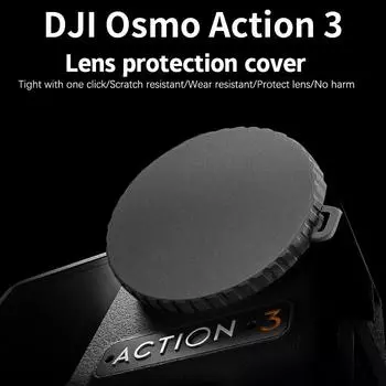 2Pcs Camera Lens Protective Cover For Dji Action 4/3 Lens Cap Anti-Fall Dust-Proof Silicone Lens Protection Camera Accessories 2pcs