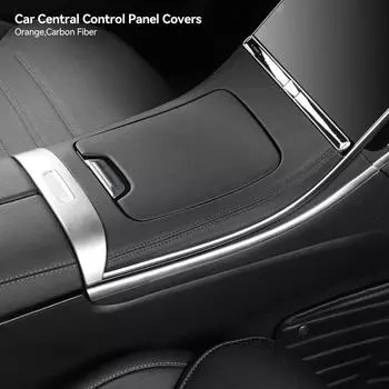 2Pcs Car Central Control Panel Cover Trim Protection Film Car Interior Accessories For Mercedes Benz C W206 C260L C200L C300L оранжевый