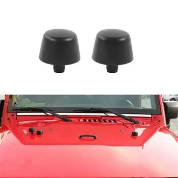 2Pcs Car Hood Bumper Stop Rubber Cushion Plug Set For Jeep Wrangler JK 2007-2017