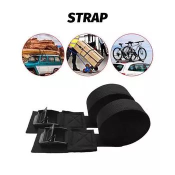 2Pcs Car Roof Rope Scratch-free Rack Kayak Straps Luggage Strap Motorcycle