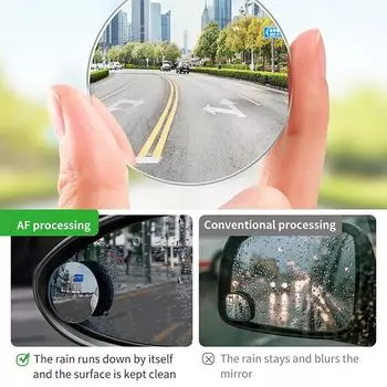 2PCS Car Round Frame Convex Blind Spot Mirror Safety Driving Wide-angle 360° Adjustable Rear View Mirror Car Accessories