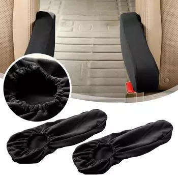 2PCS Car Seat Armrest Cover Black Universal Interior Armrest Accessories Covers Dust-proof Hand Protector Auto Car T6P4