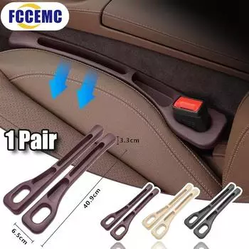 2Pcs Car Seat Gap Filler Organizer PU Universal Anti-leak Stopper Strip Seat Gap Storage Organizer Auto Interior Accessories чёрный