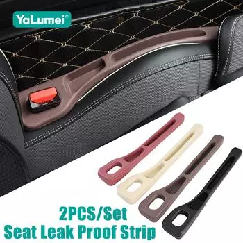 2Pcs Car Seat Gap Filler Organizer Universal Car Seat Gap Anti-leak Stopper Strip Slot Seat Gap Storage Organizer Accessories чёрный