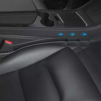 2PCS Car Seat Gap Tools Seat Side Pocket Car Seat Product Storage Box Side Seat Car Seat Gap Storage For Tesla Model Y Model 3 чёрный