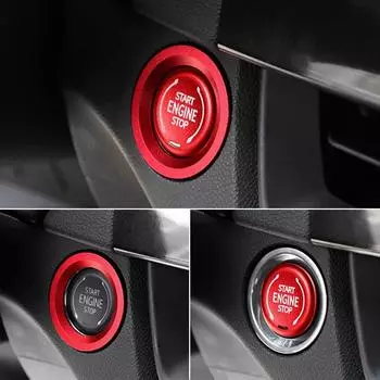 2Pcs Car Start Ignition Engine Start Stop Button Ring Cover Trim Sticker For Cadillac XT4 XT6 CT4 CT5 Button Switch Accessories золотой