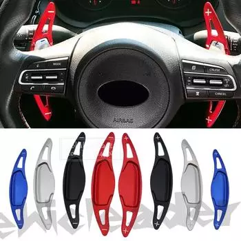 2Pcs Car Steering Wheel DSG Shift Paddle Aluminium Alloy Shift Extension For Kia Stinger CK K8 2018 2019 2020 красный