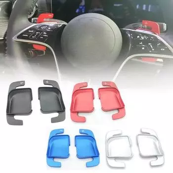 2pcs Car Steering Wheel Paddle Shifter Extension For Mercedes-Benz C/E/S-Class W206 S206 X206 W213 S213 C238 A238 W223 Aluminum серебряный