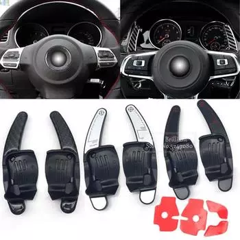 2Pcs Car Steering Wheel Shift Paddle Extension Auto DSG Direct Shift Gear For Golf Jetta MK6 R20 CC R36 Car Parts
