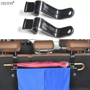 2pcs Car Suv Seat Back Hook Hanger Organizer Headrest Holder Backrest Hook 20kg Load-bearing For Umbrella Handbag Towel CHINA