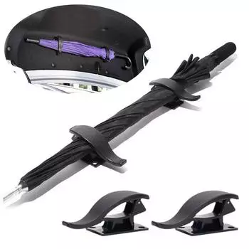 2PCS Car Umbrella Fixing Bracket Car Seat Back Hook Multi-purpose Trunk Umbrella Holder Car Seat Back Hook Car Interior Storage чёрный