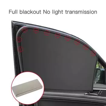2PCS Car Window Sun Shade Protector Insulation Universal Uv Protection Retractable Design Car Supplies Car Magnetic Sunshade