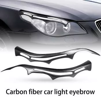 2 шт., углеродное волокно, накладка на фару, бровь, веко, внешняя отделка для BMW