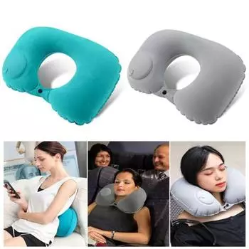 2Pcs Cervical Pillow Press Type Gift Ultralight Convenient Camping Car Home Neck Cushion Home Supplies