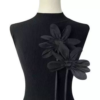 2pcs Cloth Fabric Flower Brooch Pins Lace Lotus Flower Corsage Lapel Pin Handmade Jewelry Wedding Party Accessories 2