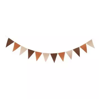 2pcs Cloth Retro Brown Delta Flag - Birthday Party Decoration With Festive Ambiance Birthday Letter Flag Birthday Flag Vintage Brown Flag vintage brown flag