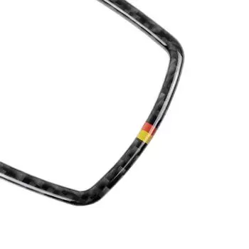 2PCS Cover Knob Trim Sticker Fashion Durable Carbon Fiber For Multimedia Button Frame Cover Knob Trim