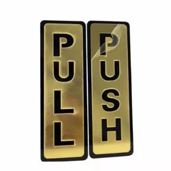 2Pcs Creative Push&Pull Window Door Sticker 3D Restaurant Pull Stickers Home Decoration Set 4