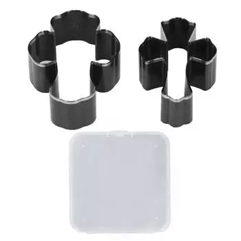 2PCS Cross Shape Cutting Dies Hollow Hole Punching Die Alloy Steel Stamping Tools for Making Leather