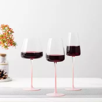 2pcs Crystal Glass Gradient Pink Goblet Creative Personality Bar Home Goblet Unique Gift for Women, Men, Wedding, Anniversary