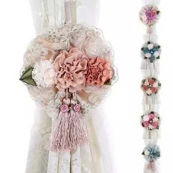 2 шт., подхват для штор, веревка, элегантный цветок, регулируемые декоративные модные шторы, ремни для штор для гостиной