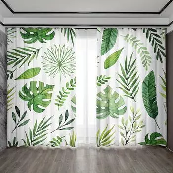 2pcs Curtains For Eid Ramadan Rod Pocket Curtain For Restaurants Public Places Living Rooms Bedrooms Offices Study Rooms Drape 2x50W100H(CM)&Grommet Top