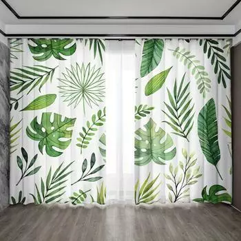 2pcs Curtains For Eid Ramadan Rod Pocket Curtain For Restaurants Public Places Living Rooms Bedrooms Offices Study Rooms Drape 2x50W100H(CM)&Grommet Top