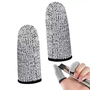 2pcs Cut Resistant Finger Cots Finger Sleeve Protectors Reusable Finger Covers Finger Protection Cots for Sewing Supplies United States