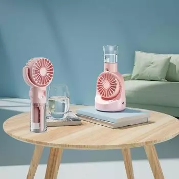 2pcs Desktop spray small fan, portable USB charging fan, summer supplies,Water replenishment and cooling,Suitable for travel белый