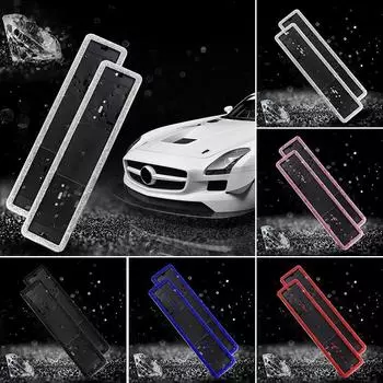 2 шт. держатель российского номерного знака из алмазного кристалла, рамка из металла и пластика, универсальные автомобильные аксессуары