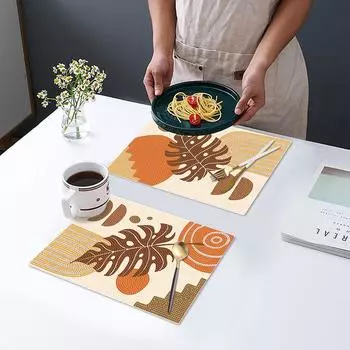 2Pcs Diamond Painting Placemat Artistic Pattern Diamond Art Painting Kits DIY Diamond Crafts Projects Art Craft Supplies