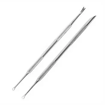 2pcs Double Headed Nail Art Steel Push Front Sand Rubbing Pads Horseshoe Peeling Nail Repair Surface Just Push Nail Art Tool 2pcs mixed серебряный