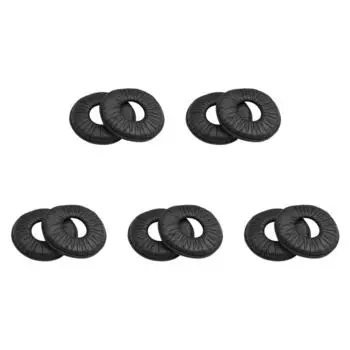 2pcs Ear Pillow Black/White Soft Sponge for MDR-ZX100 ZX300 (Black)