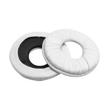 2pcs Ear Pillow Black/White Soft Sponge for MDR-ZX100 ZX300 (White)