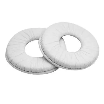 2pcs Ear Pillow Black/White Soft Sponge for MDR-ZX100 ZX300 (White)
