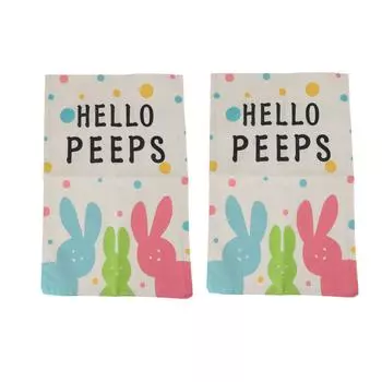 2Pcs Easter Garden Flag Polyester Weatherproof 2 Sided Decorative Bunny Yard Flag for Patio Terrace HYQ71 6