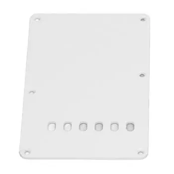 2Pcs Electric Guitar Back Cover Plate 6 Holes Robust Exquisite Looking Guitar Pickguard Backplate белый