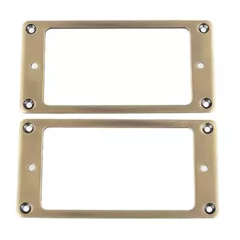 2Pcs Electric Guitar Pickup Frame Zinc Alloy Humbucker Pickup Mounting Ring Set 2 X 2mm Bronze бронзовый