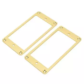 2Pcs Electric Guitar Pickup Ring Metal Flat Mounting Frame Musical Instrument AccessoriesGold золотой