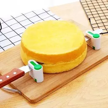 2Pcs Even Cake Slicing Leveler Bread Cutter Baking Kitchen Tools One Size зелёный