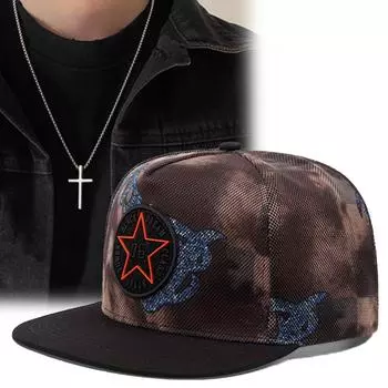 2 шт. модная повседневная бейсболка для мужчин и женщин с плоскими полями, уличная вышивка, крест, кулон, ожерелье, комплект для пар, спортивная камуфляжная хип-хоп-кепка коричневый