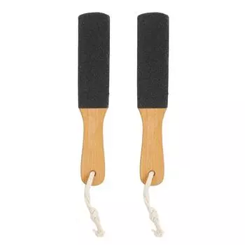 2pcs Feet Grinder Remove Callus Dead Skin Foot File Pedicure Tool with Wooden Handle U Plane